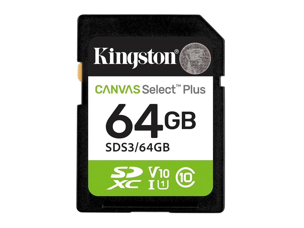 Kingston SD 64GB Class 10Canvas Select Plus100MBs