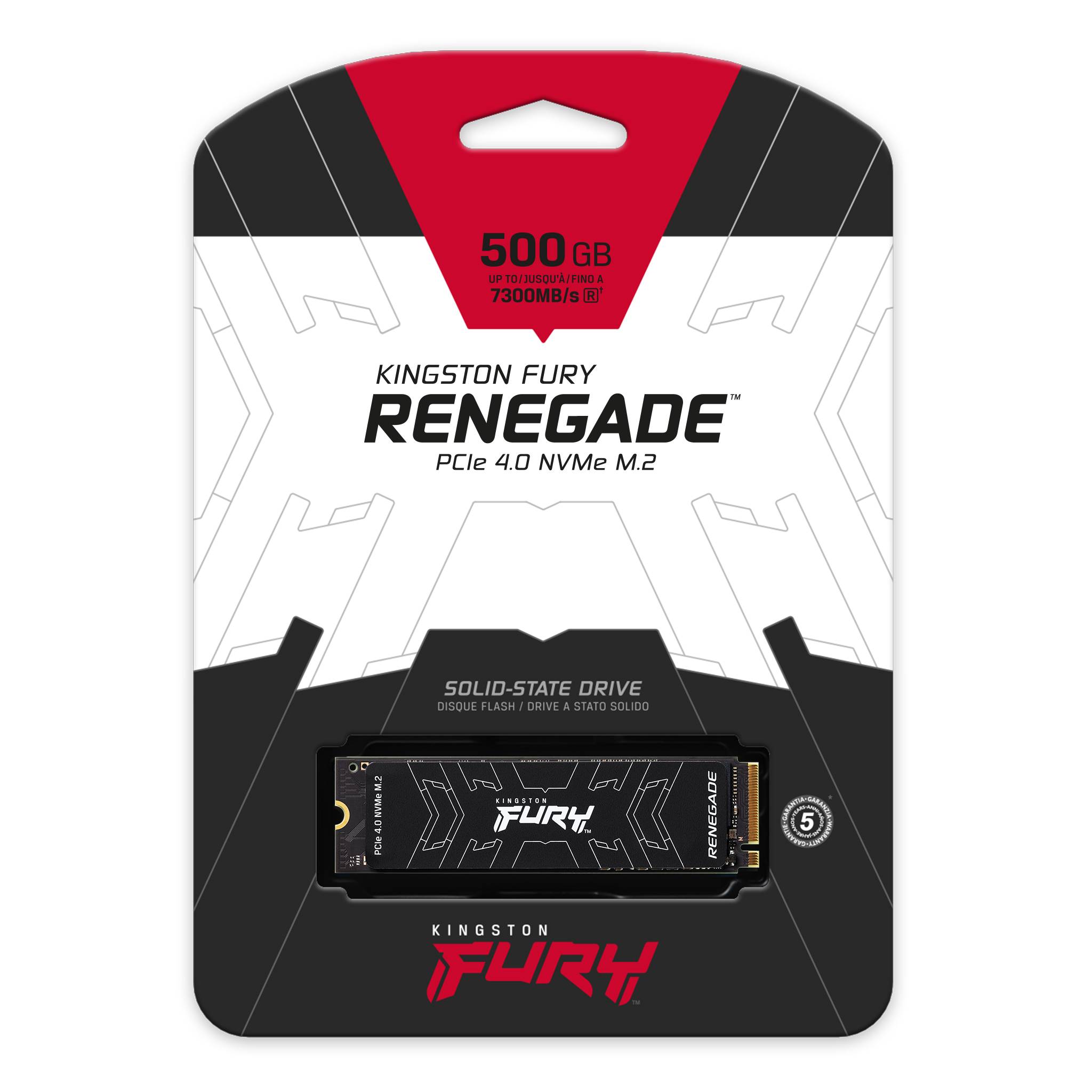 Kingston SSD 500GB NVMe M.2Fury Renegade, PCIe